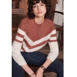 Sézane Joy Jumper, ecru/caramel, small